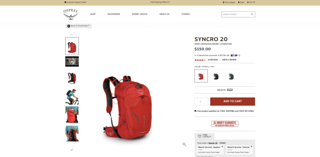 Osprey backpack
