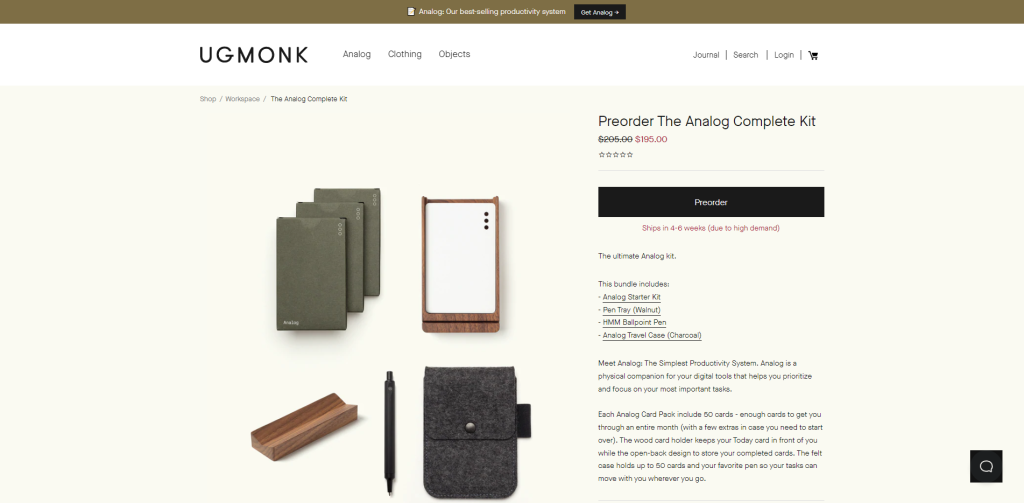 UgMonk notebook product page
