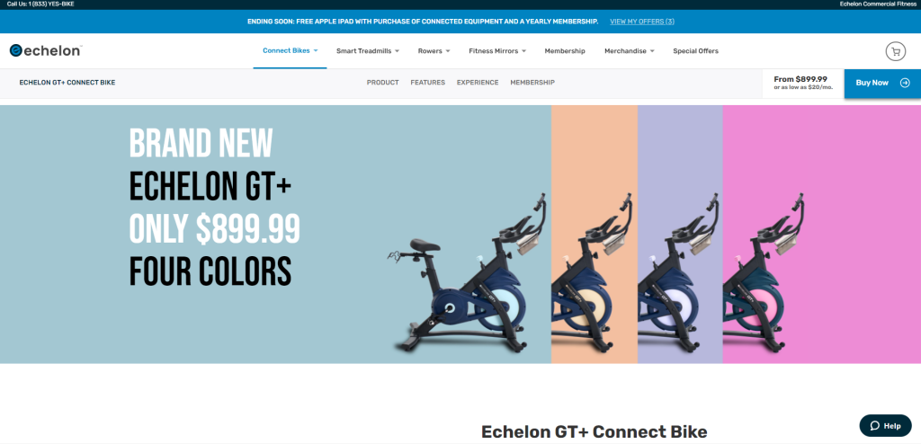 Echelon exercise bike