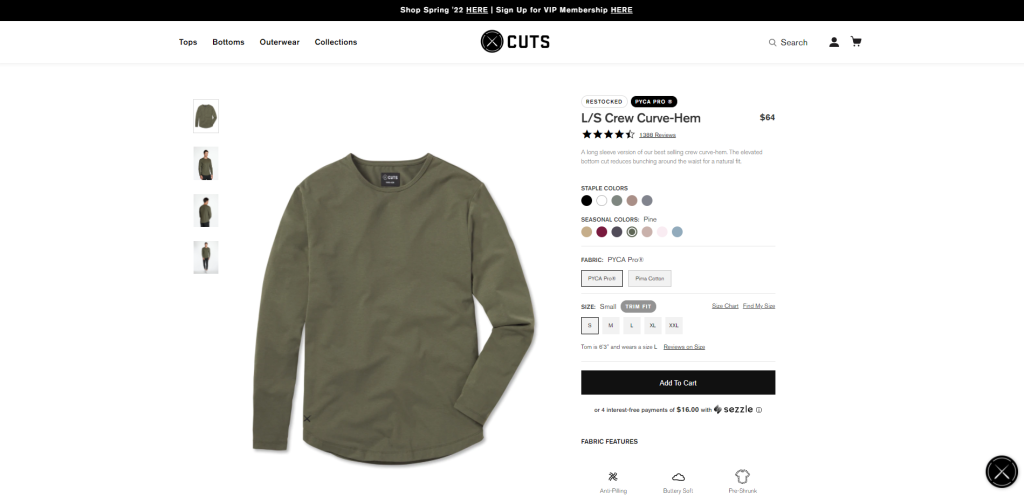 Cuts shirt