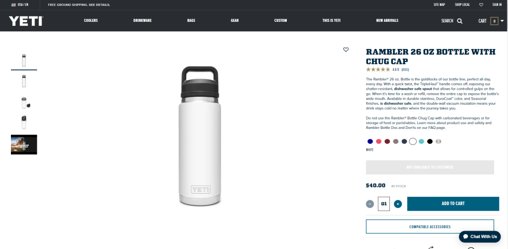 Yeti water bottle